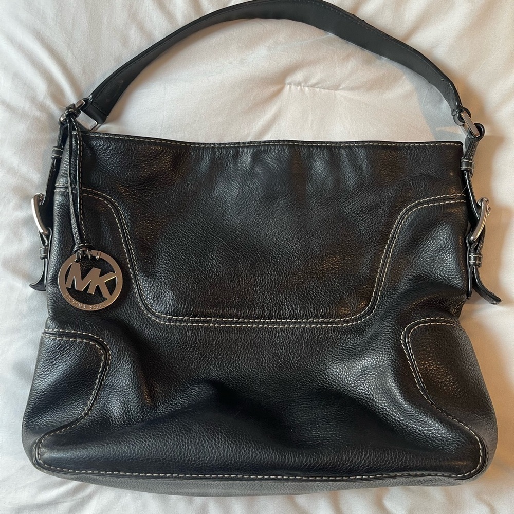 Michael Kors Brookville Black Leather Handbag Purse